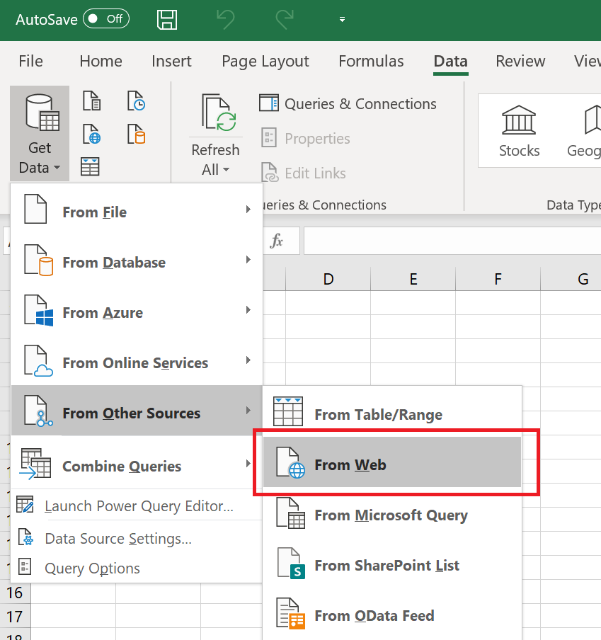 import web page data into excel for mac